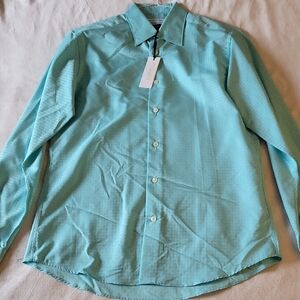 Versace Blue Casual Button Down Shirt  size 40-15 3/4